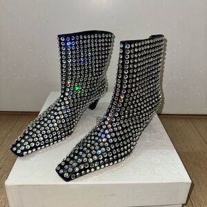 Khaite The Dallas 50 mm rhinestone boots size 40